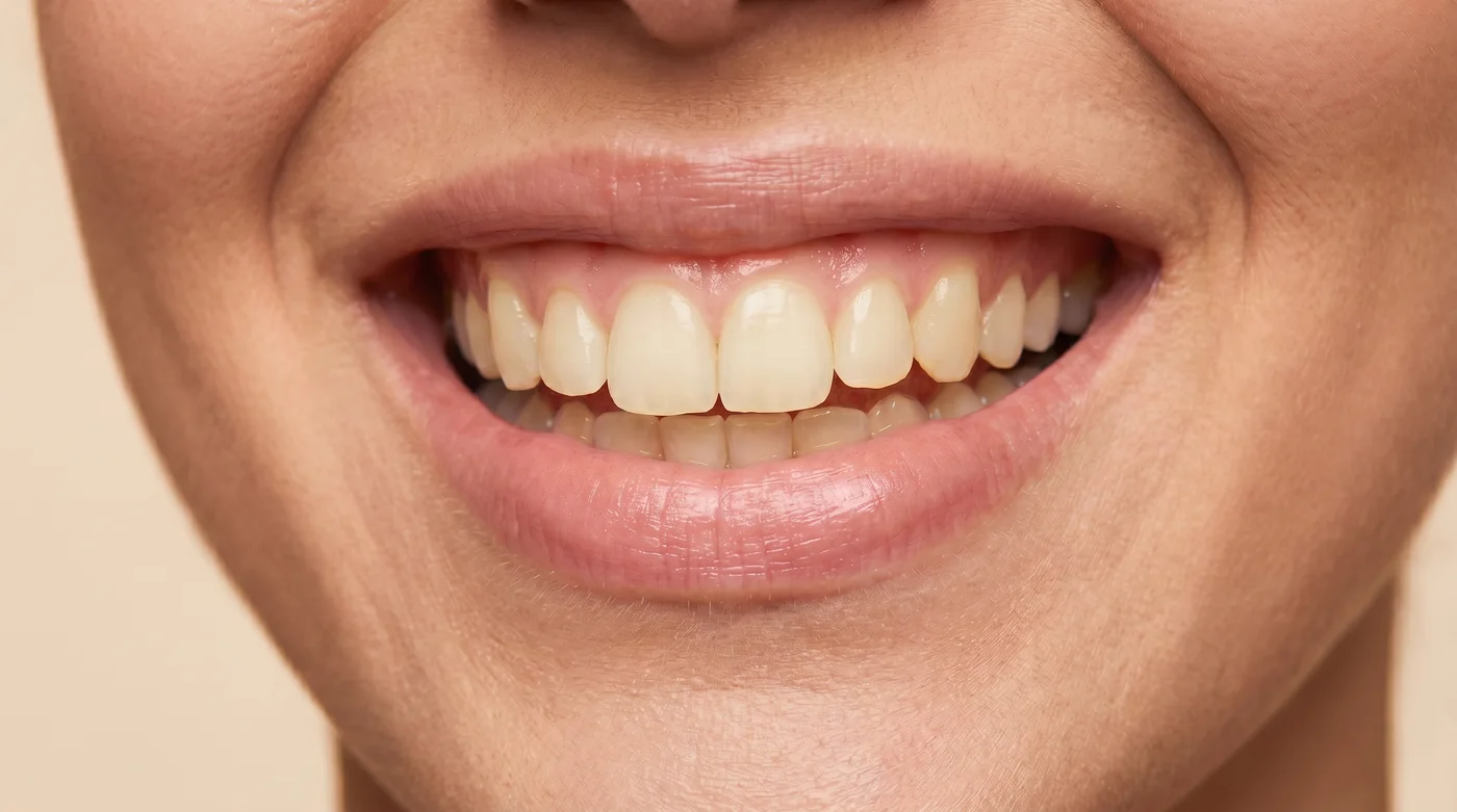 Antes do clareamento — dentes amarelados