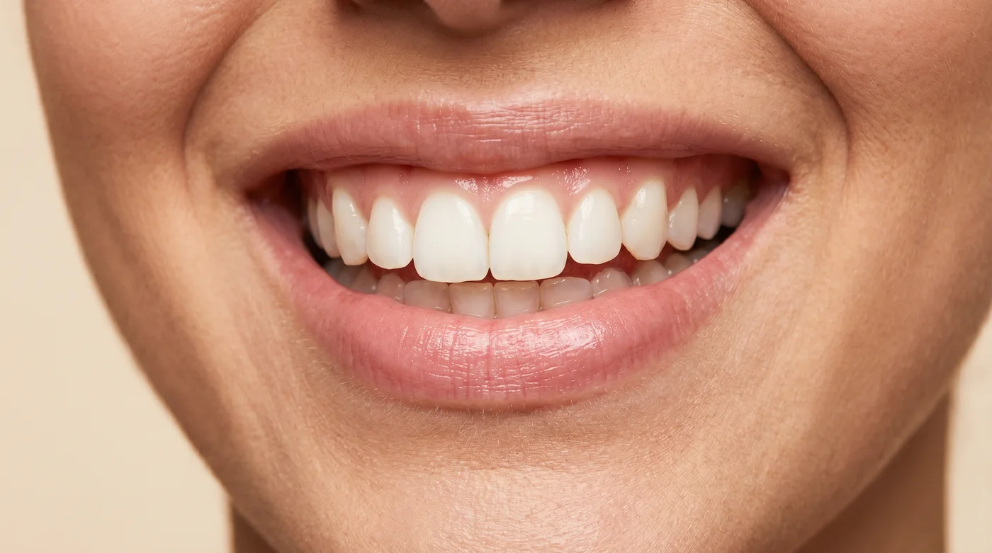Depois do clareamento — dentes brancos